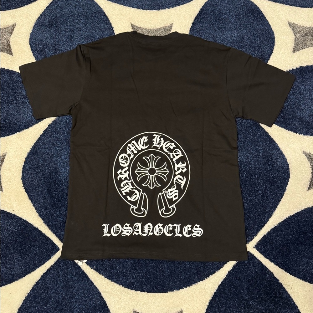 Chrome Hearts Los Angeles Horseshoe Cross Black T-Shirt Men Size Medium or Large